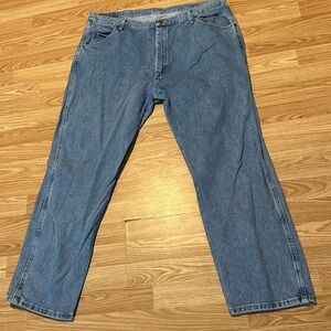 Wrangler Faded Blue Regular Fit Jeans 42x30 - 100% Cotton
